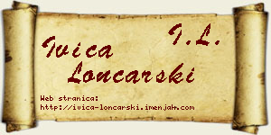 Ivica Lončarski vizit kartica